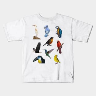 Nine Bird Illustration Pack Kids T-Shirt